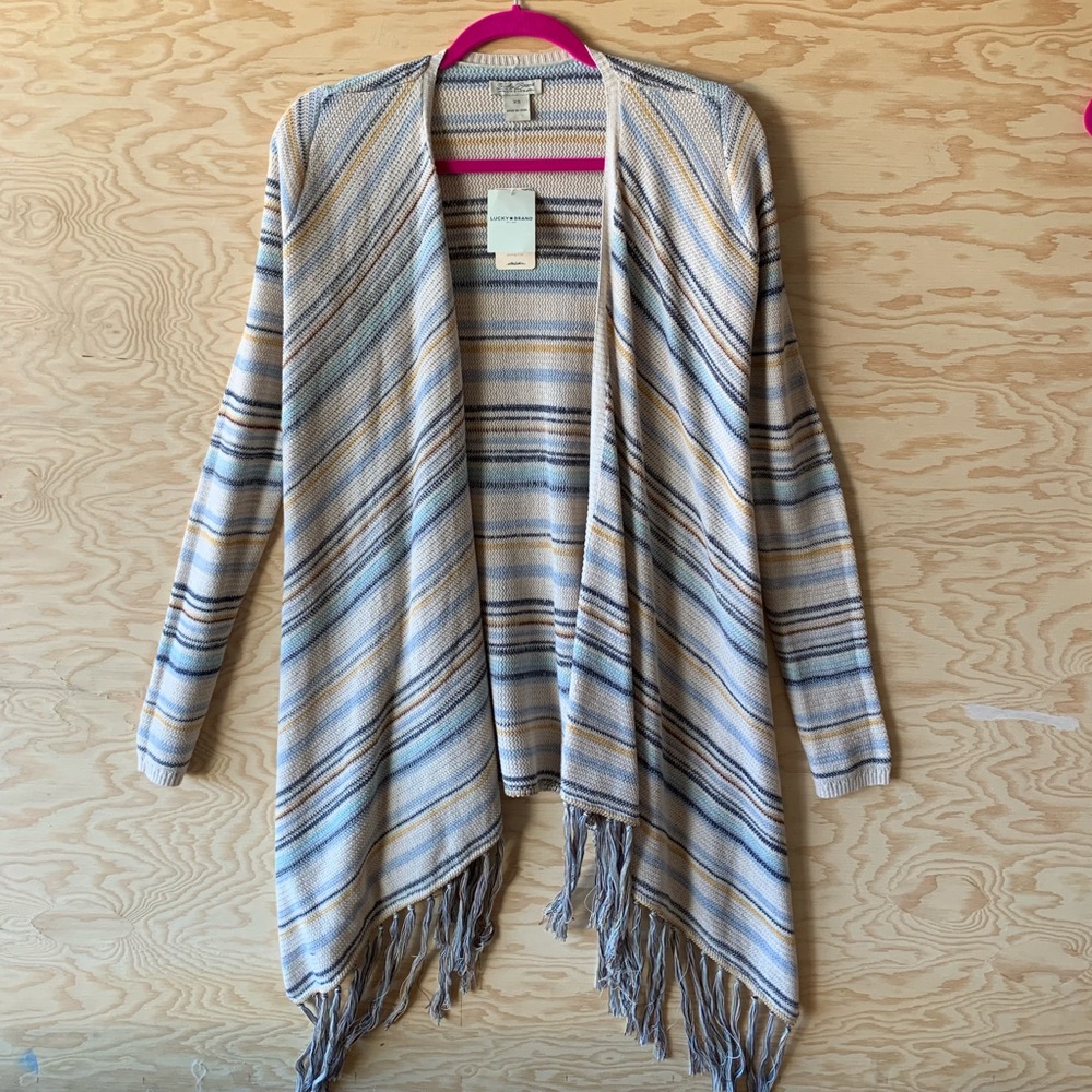 Multi colored stripped cardigan